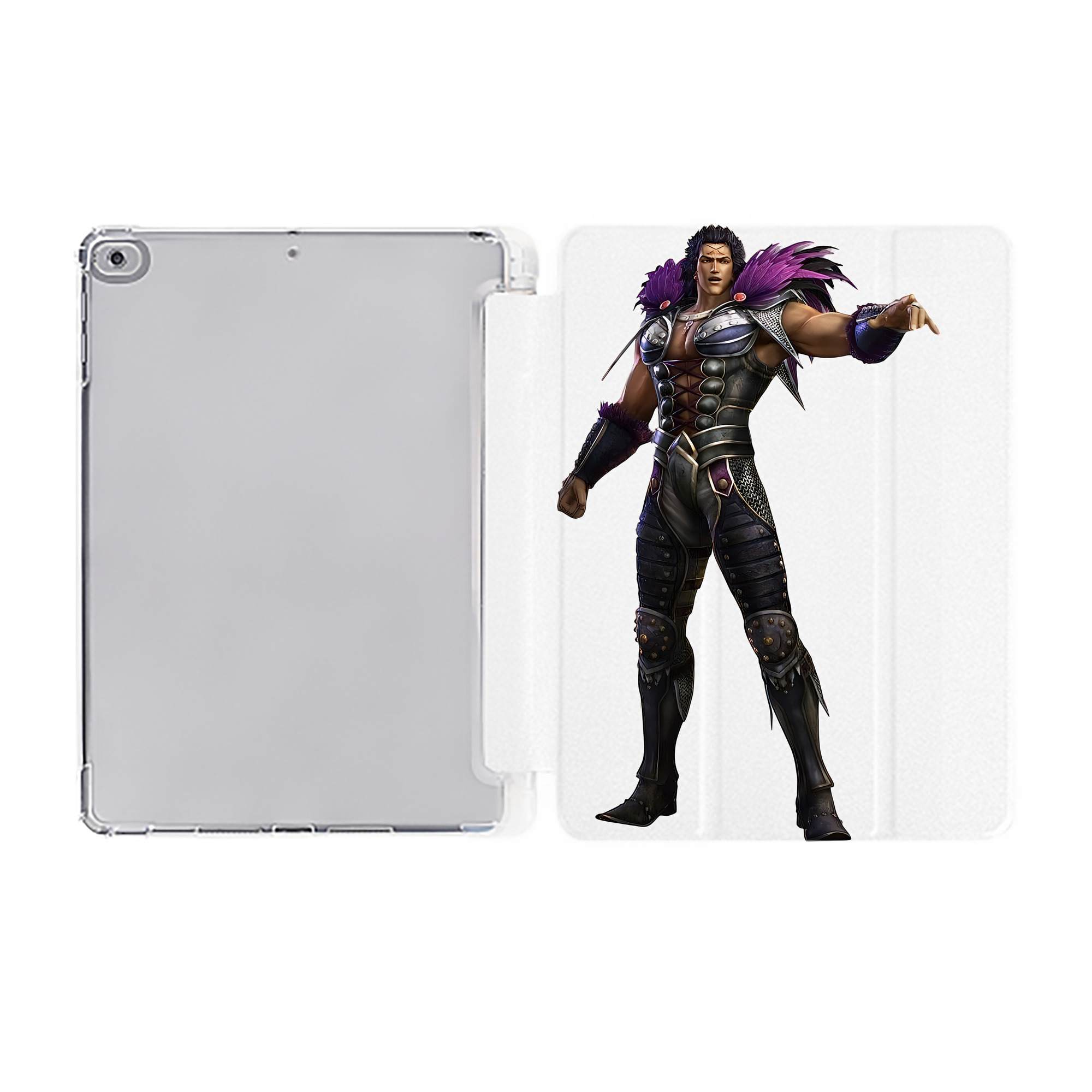 （画像用） 北斗の拳 Fist of the North Star IPad ケース ペン収納付き 三つ折りスタンド PUレザー×シリコン 対応機種9.5/10.5/10.9インチ